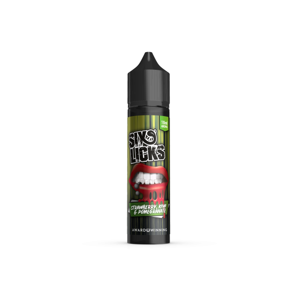 Strawberry Kiwi & Pommegranate - Six Licks - 10ml Aroma in 60ml Flasche