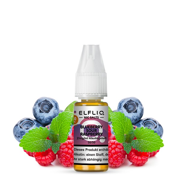 ELFLIQ Blueberry Sour Raspberry von Elfbar - Nikotinsalzliquid - 10ml