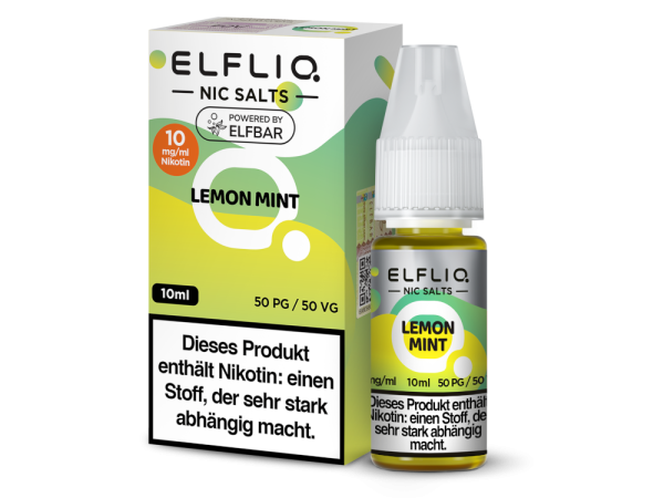 ELFLIQ Lemon Mint von Elfbar - Nikotinsalzliquid - 10ml