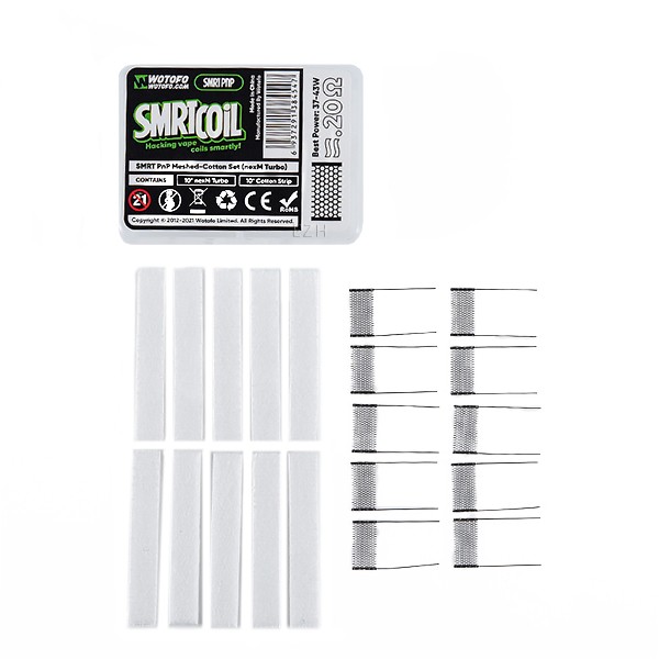 SMRT PnP Meshed Cotton Set - nexM Turbo von Wotofo