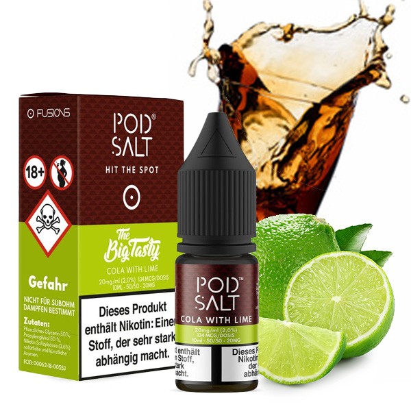 POD SALT FUSION - Cola with Lime - 20 mg Nikotinsalz Liquid - 10ml