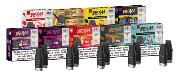 Beam Pre-Fill Pods ohne Nikotin (vorgefüllt im 2er Pack) von Revoltage