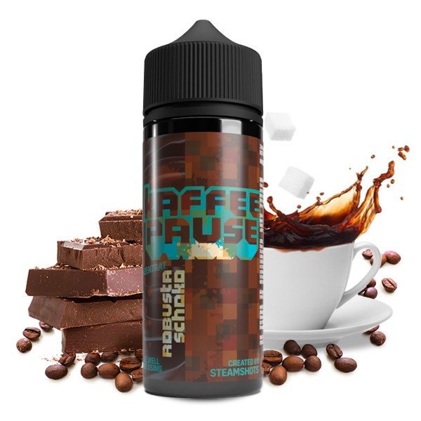 Robusta Schoko - Kaffeepause by Steamshot - 10ml Aroma in 120ml Flasche