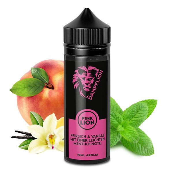 Pink Lion - Dampflion - 10ml Aroma in 120ml Leerflasche