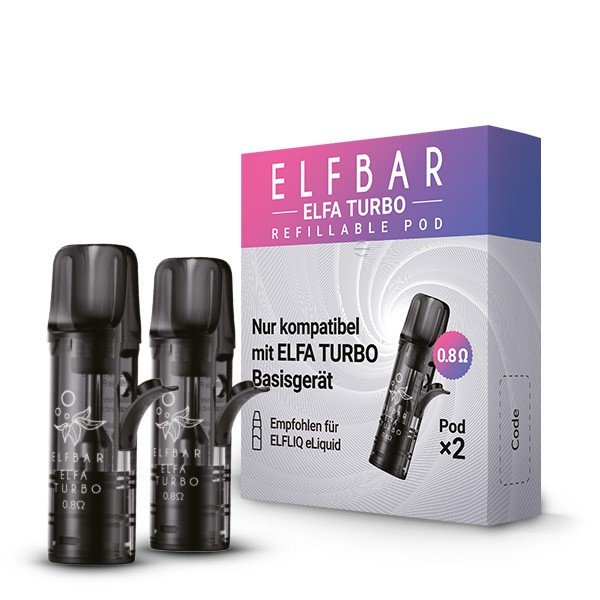 Elfa Leerpods mit 0,8 Ohm zum Selbstbefüllen von ELFBAR (2er Pack)