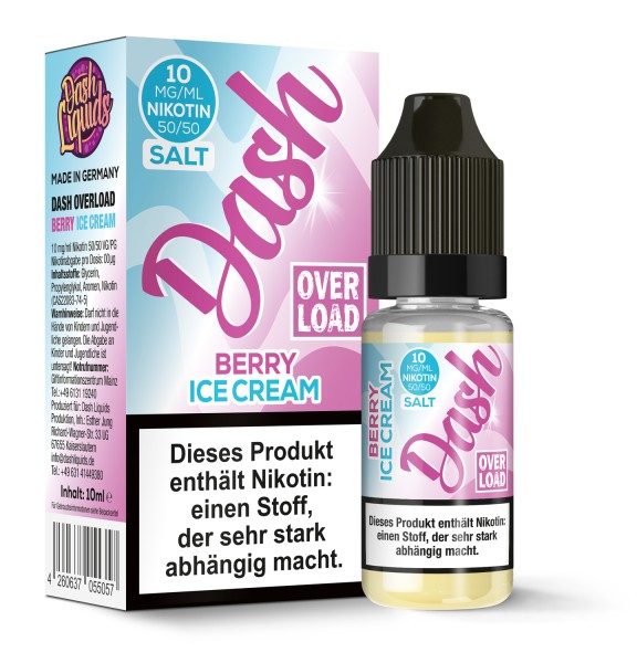 Dash Overload - Berry Ice Cream - Nikotinsalz Liquid - 10ml