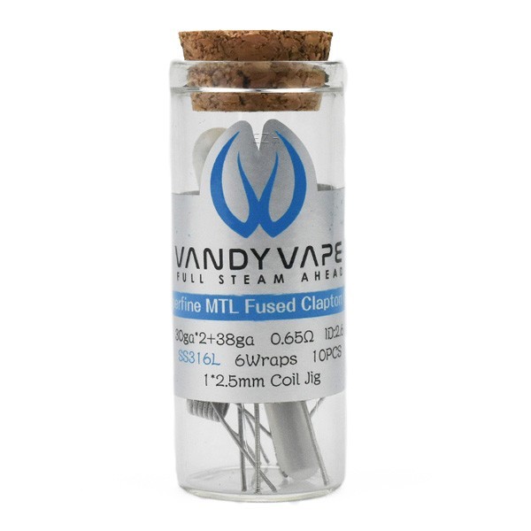 Vandy Vape Prebuilt SS316L Superfine MTL Fused Clapton Coil 0,65 Ohm - P5