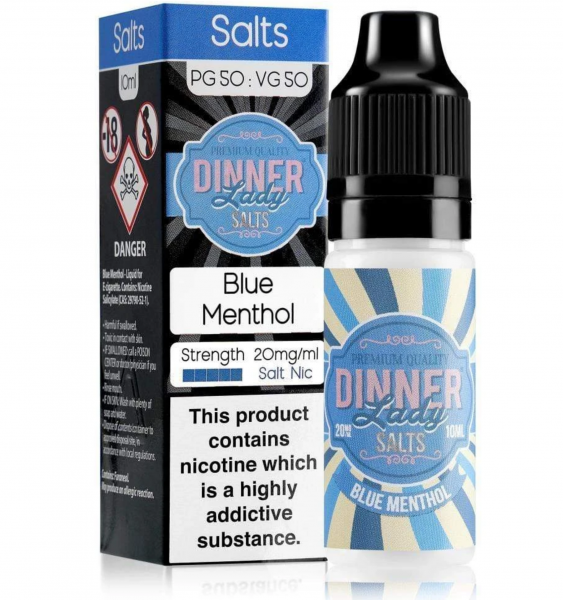 Blue Menthol - Dinner Lady - Salt Nic Liquid - 10ml - 20mg