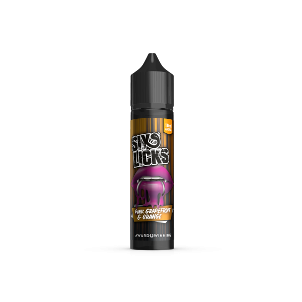 Pink Grapefruit & Orange - Six Licks - 10ml Aroma in 60ml Flasche