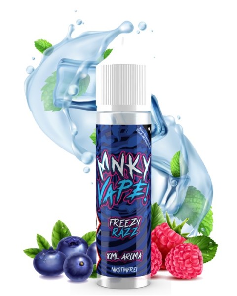 Freezy Razz - MNKY Vape - 10 ml Aroma in 60 ml Flasche