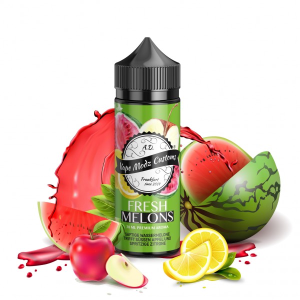 Fresh Melons - Vape Modz Customs - 30ml Aroma in 120ml Flasche