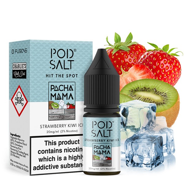 POD SALT FUSION - Pacha Mama Strawberry Kiwi Ice - Nikotinsalz Liquid - 10ml