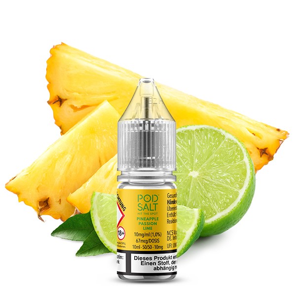POD SALT XTRA - Pineapple Passion Lime - Nikotinsalz Liquid - 10ml
