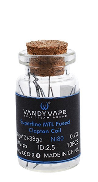 Vandy Vape Prebuilt Ni80 Superfine MTL Fused Clapton Coil 0.7 Ohm - P1