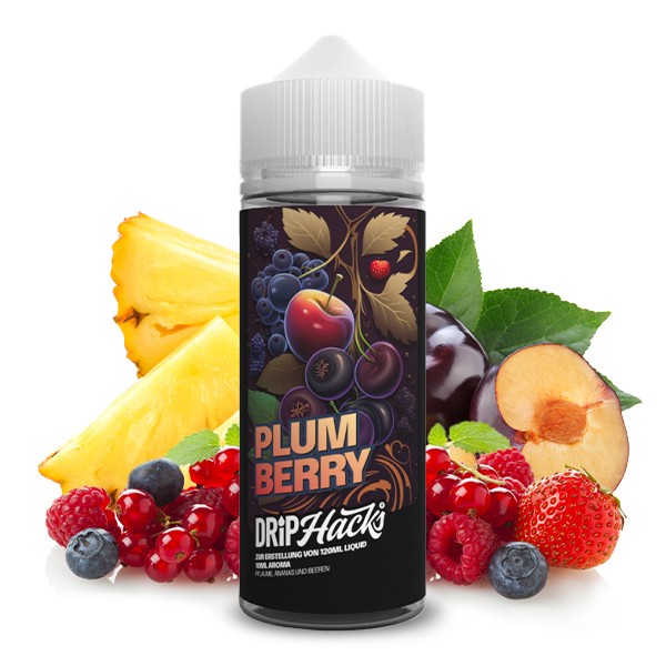Plum Berry - Drip Hacks - 10 ml Aroma in 120 ml Flasche