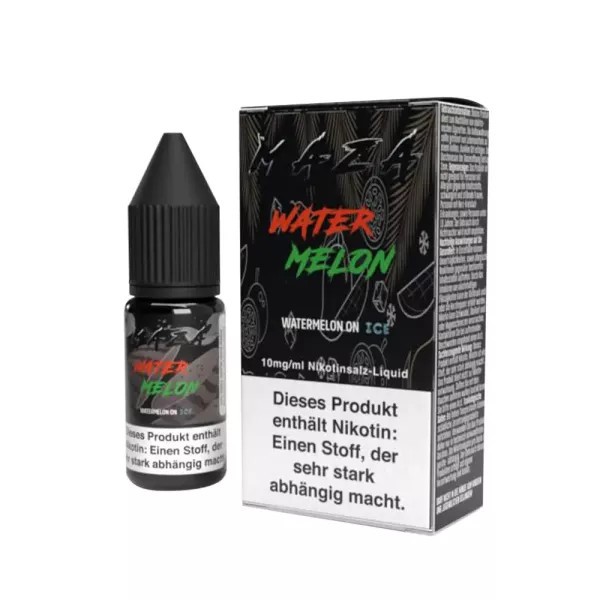 Watermelon on Ice von MaZa - 10 mg Nikotinsalz Liquid - 10ml