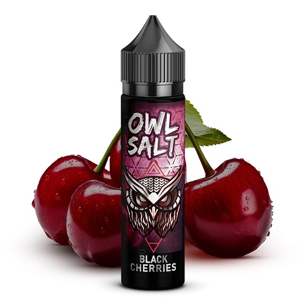 Black Cherries - Overdosed - OWL Salt - 10ml Aroma in 60ml Flasche