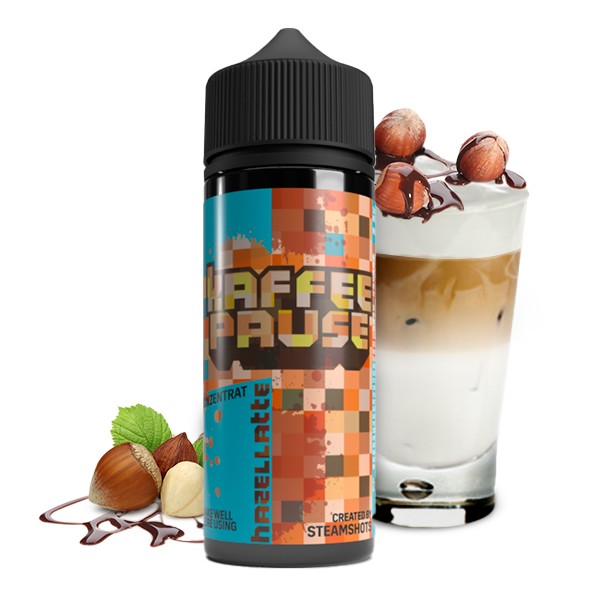 Hazellatte - Kaffeepause by Steamshot - 10ml Aroma in 120ml Flasche