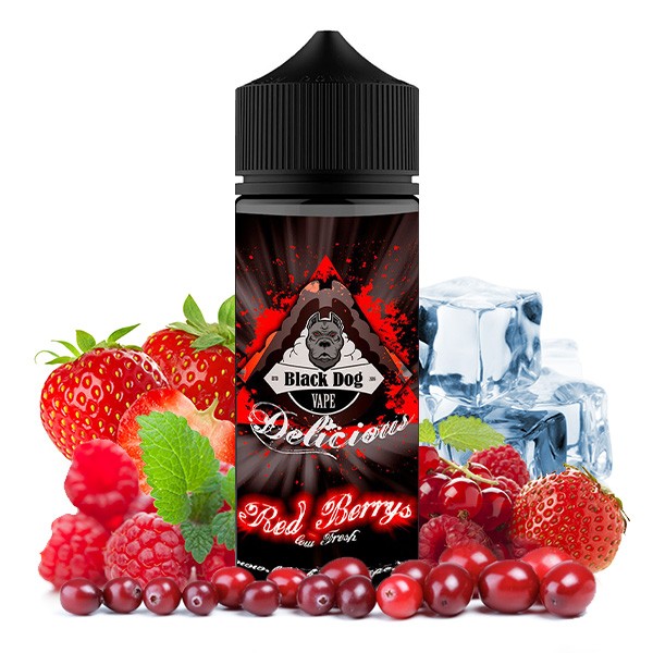 Red Berrys Low Fresh- Black Dog Vape - 20ml Aroma in 120ml Flasche