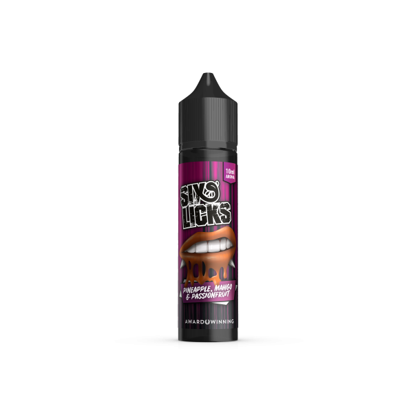 Pineapple Mango & Passionfruit - Six Licks - 10ml Aroma in 60ml Flasche