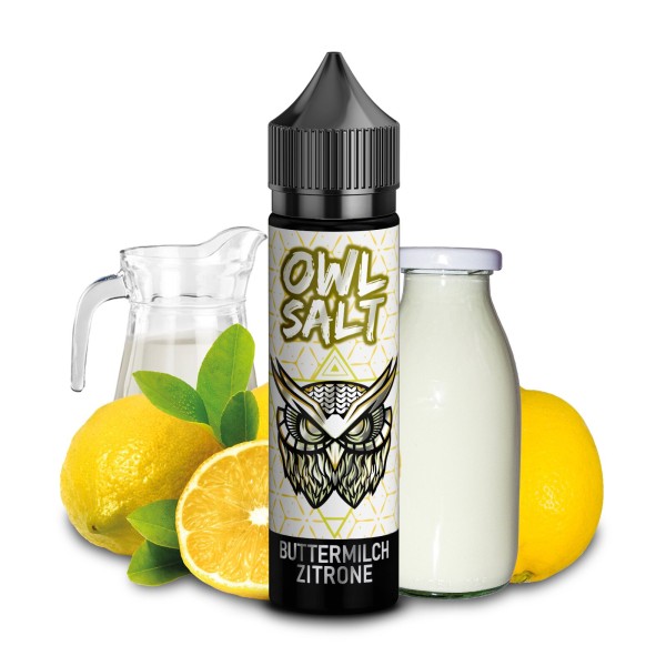 Buttermilch Zitrone - Overdosed - OWL Salt - 10ml Aroma in 60ml Flasche