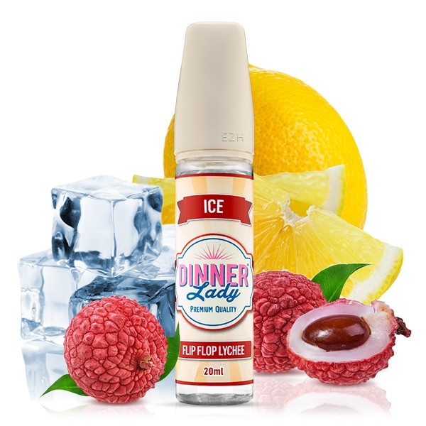 Flip Flop Lychee ICE - Dinner Lady - Longfill Aroma - 20ml Aroma in 60ml Flasche