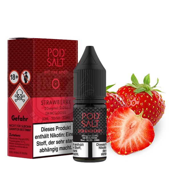 POD SALT CORE - Strawberry - Nikotinsalz Liquid - 10ml