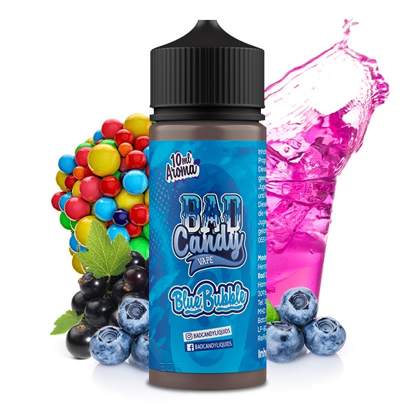 Blue Bubble - Bad Candy - 10 ml Aroma in 120 ml Flasche