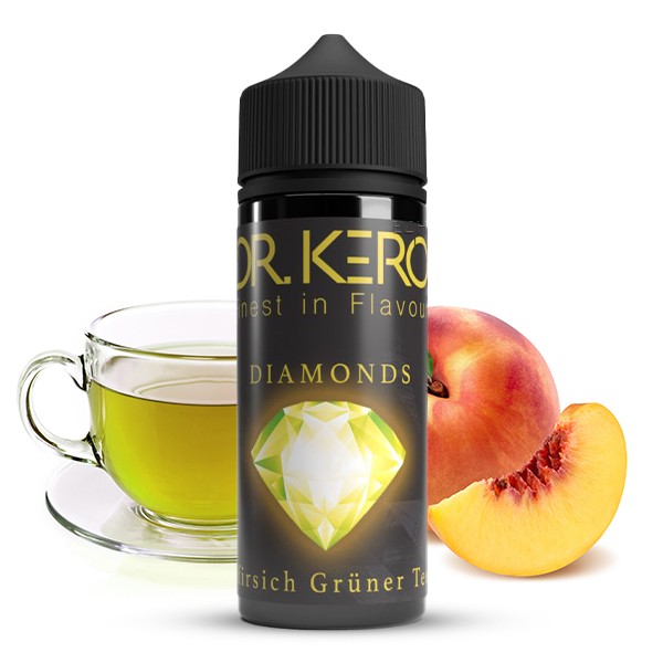 Pfirsich Grüner Tee - Dr. Kero DIAMONDS - 10 ml Aroma in 120ml Flasche