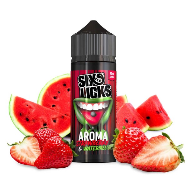 Strawberry & Watermelon - Six Licks - 20ml Aroma in 120ml Flasche