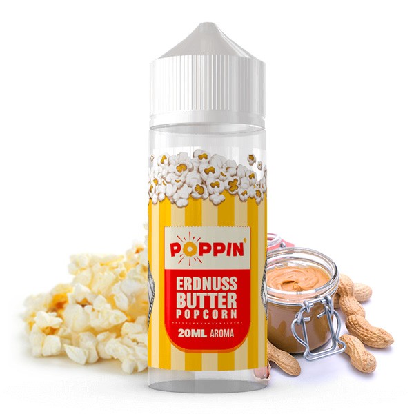 Erdnussbutter Popcorn - Poppin - 20ml Aroma in 120ml Flasche