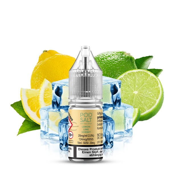 POD SALT XTRA - Lemon Lime Sorbet - Nikotinsalz Liquid - 10ml