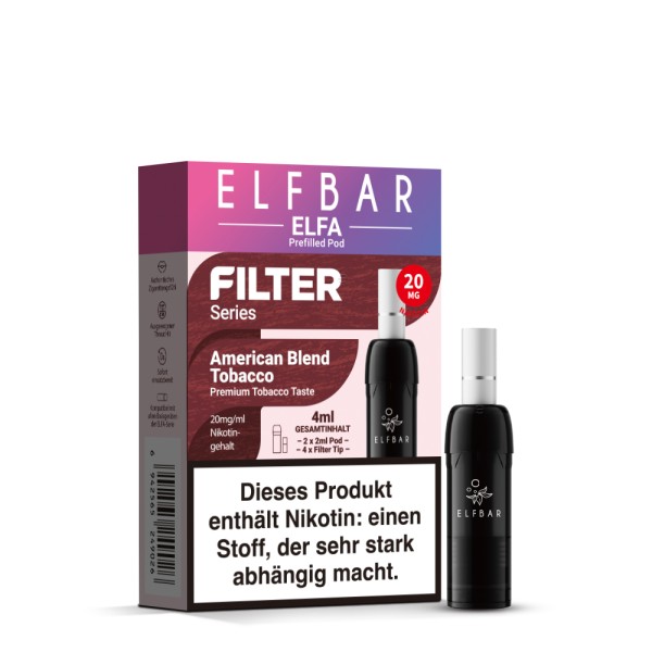 ELFA Filter Pods mit 20mg Nikotin (vorgefüllt im 2er Pack) von Elfbar
