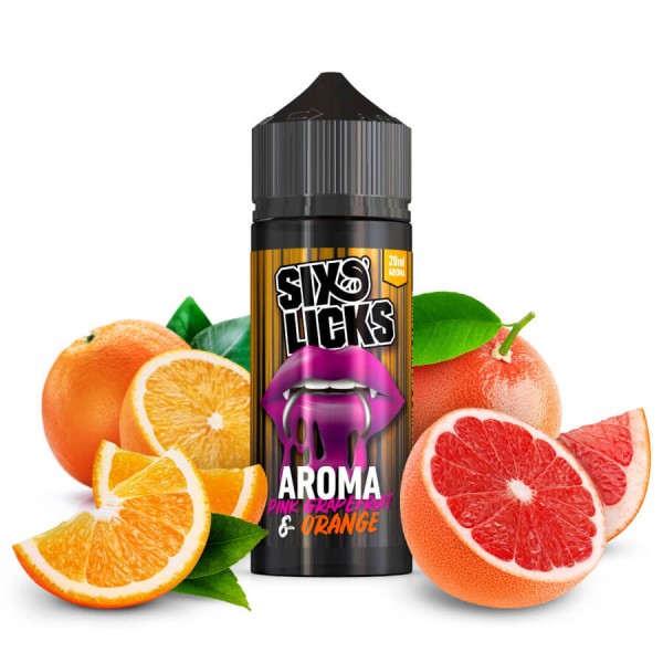 Pink Grapefruit & Orange - Six Licks - 20ml Aroma in 120ml Flasche