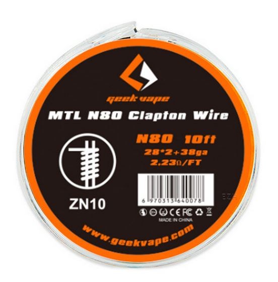 Geekvape Wickeldraht MTL Clapton Ni80 auf Spule - 10ft