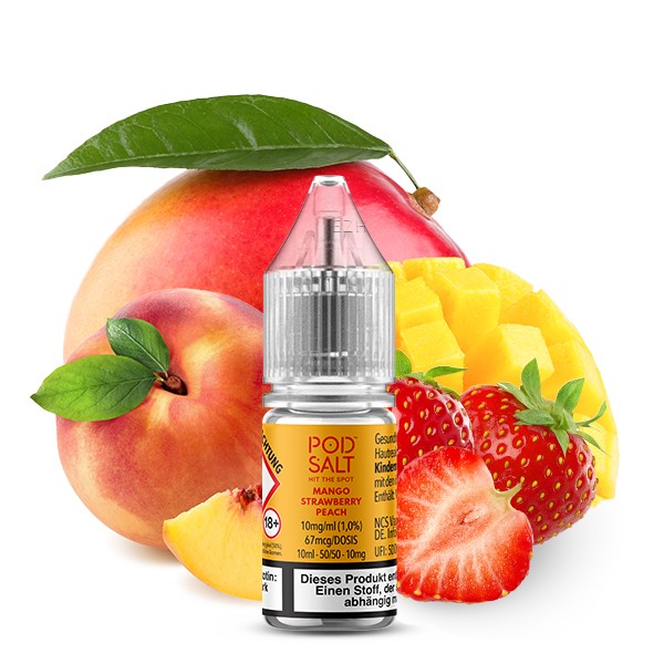 POD SALT XTRA - Mango Strawberry Peach - Nikotinsalz Liquid - 10ml