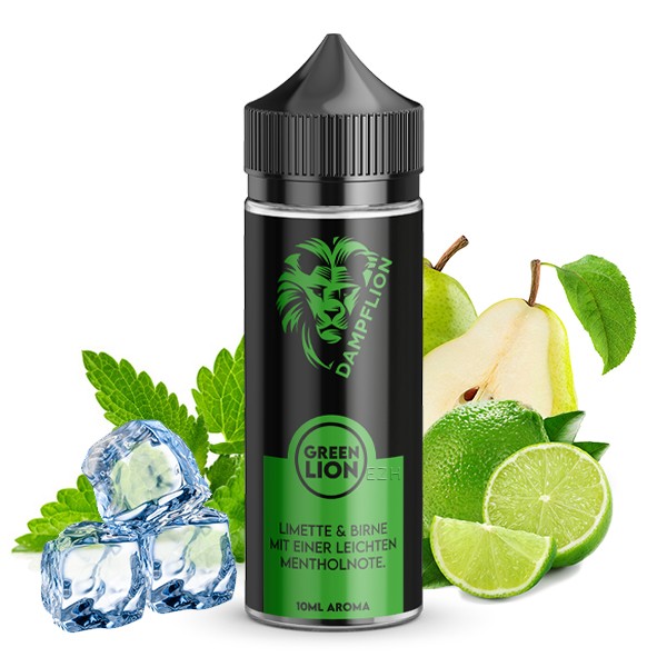 Green Lion - Dampflion - 10ml Aroma in 120ml Leerflasche