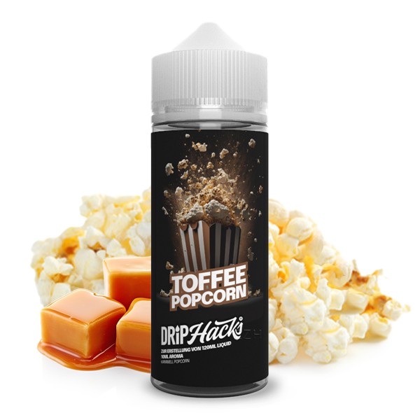 Toffee Popcorn - Drip Hacks - 10 ml Aroma in 120 ml Flasche