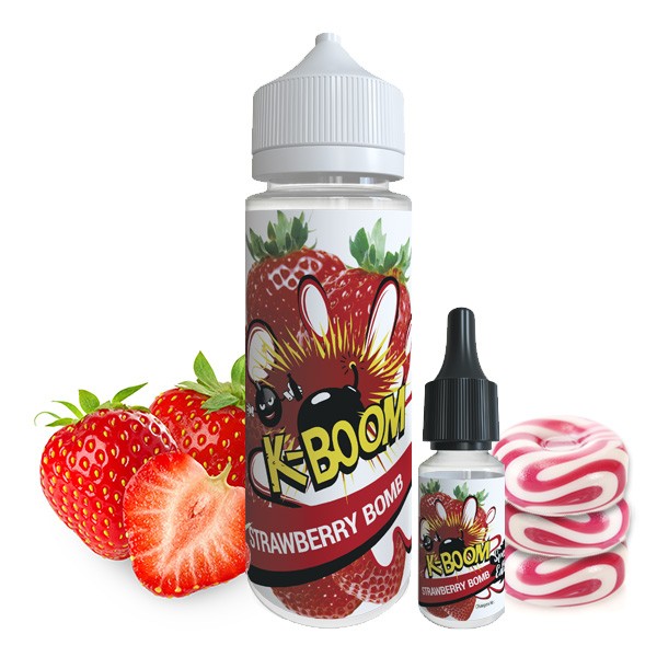 Strawberry Bomb - K-Boom - 10ml Aroma in 120ml Leerflasche