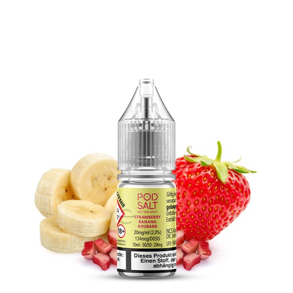 POD SALT XTRA - Strawberry Banana Rhubarb - Nikotinsalz Liquid - 10ml
