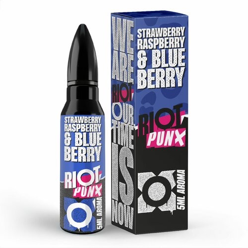 Strawberry, Raspberry & Blueberry - Punx by Riot Squad - 5ml Aroma in 60ml Flasche