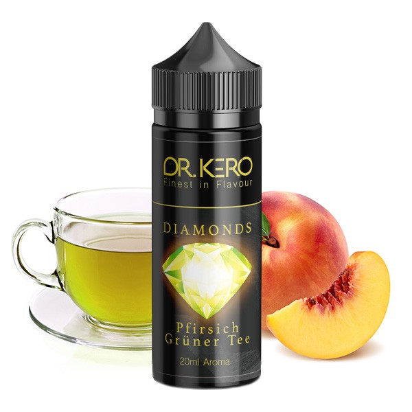 Pfirsich Grüner Tee - Dr. Kero DIAMONDS - 20 ml Aroma in 120ml Flasche