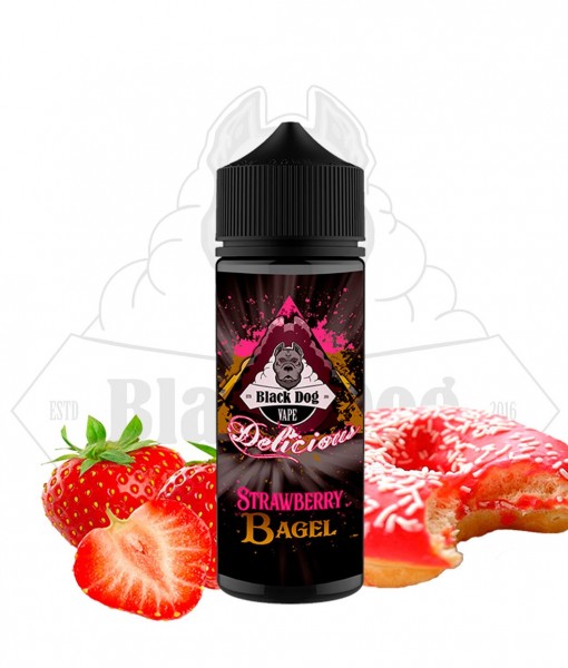 Strawberry Bagel - Black Dog Vape - 20ml Aroma in 120ml Flasche