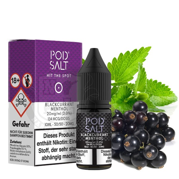 POD SALT CORE - Blackcurrant Menthol - 20 mg Nikotinsalz Liquid - 10ml