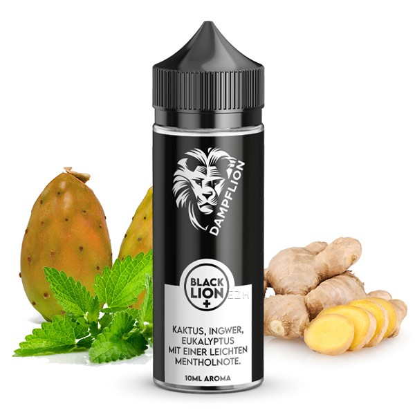 Black Lion + von Dampflion - 10ml Aroma in 120ml Flasche