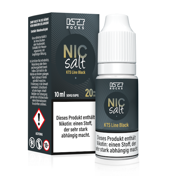 Black - KTS - Nic Salt Nikotinsalz Liquid - 10ml - 20mg