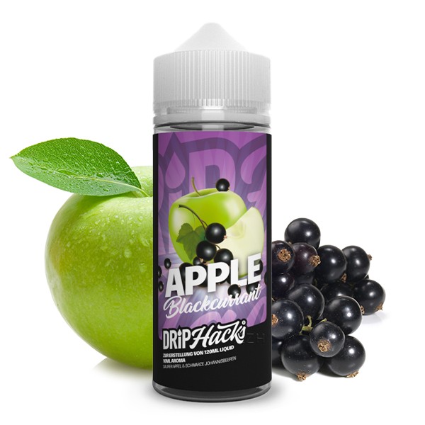 Apple Blackcurrant - Drip Hacks - 10 ml Aroma in 120 ml Flasche